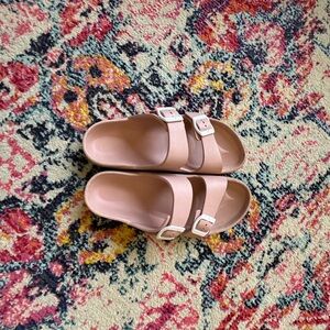 Women’s Lightweight Soft Slides EVA Double Buckle Flat Sandals